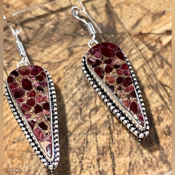 Ruby in Copper Earrings 2” - Picture 3 of 11